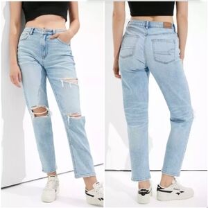 American Eagle 90s Boyfriend Distressed Ripped Jeans 14